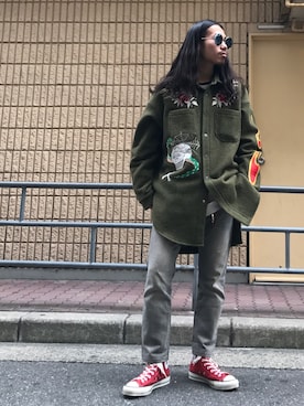 「READY MADES（レディーメイド）のアイテム（ジャケット/アウター）」を使った、AOKIFLASH‼︎!さん（メンズ・166cm）の秋コーディネート