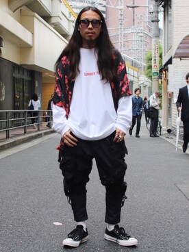 「REPRESENT（リプレゼント）のアイテム（トップス）」を使った、AOKIFLASH‼︎!さん（メンズ・166cm）の春コーディネート