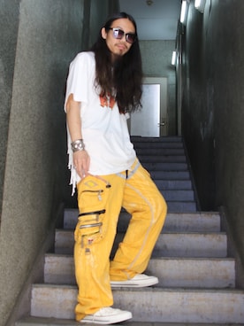 「Azuma.（アズマ）のアイテム（Tシャツ/カットソー）」を使った、AOKIFLASH‼︎!さん（メンズ・166cm）の夏コーディネート