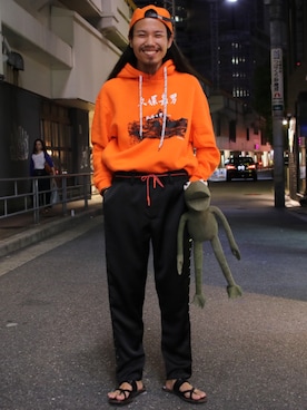 「READYMADE（レディメイド）のアイテム（アクセサリー）」を使った、AOKIFLASH‼︎!さん（メンズ・166cm）の夏コーディネート