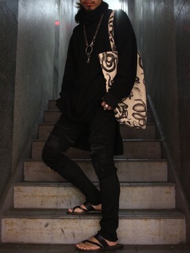 「KMRii（ケムリ）のアイテム（スウェット）」を使った、AOKIFLASH‼︎!さん（メンズ・166cm）の夏コーディネート