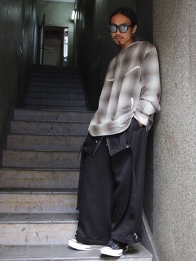 「Azuma.（アズマ）のアイテム（サロペット/オーバーオール）」を使った、AOKIFLASH‼︎!さん（メンズ・166cm）の秋コーディネート
