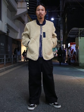 「Azuma.（アズマ）のアイテム（オールインワン・サロペット）」を使った、AOKIFLASH‼︎!さん（メンズ・166cm）の秋コーディネート