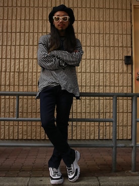 「ISAMU KATAYAMA BACKLASH（イサムカタヤマバックラッシュ）のアイテム（キャスケット）」を使った、AOKIFLASH‼︎!さん（メンズ・166cm）の秋コーディネート
