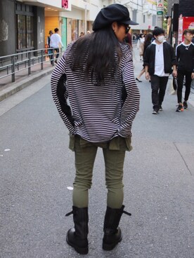 「ISAMU KATAYAMA BACKLASH（イサムカタヤマバックラッシュ）のアイテム（キャスケット）」を使った、AOKIFLASH‼︎!さん（メンズ・166cm）の秋コーディネート