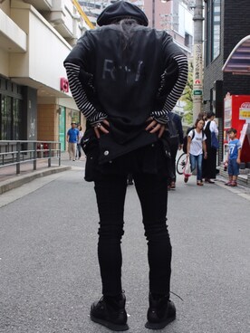「ISAMU KATAYAMA BACKLASH（イサムカタヤマバックラッシュ）のアイテム（キャスケット）」を使った、AOKIFLASH‼︎!さん（メンズ・166cm）の秋コーディネート