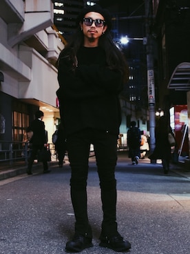 「ISAMU KATAYAMA BACKLASH（イサムカタヤマバックラッシュ）のアイテム（キャスケット）」を使った、AOKIFLASH‼︎!さん（メンズ・166cm）の秋コーディネート