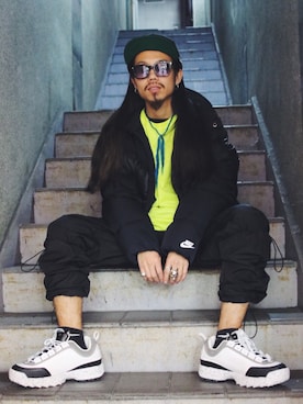「NIKE（ナイキ）のアイテム（ダウンジャケット/コート）」を使った、AOKIFLASH‼︎!さん（メンズ・166cm）の秋コーディネート