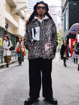 「ISAMU KATAYAMA BACKLASH（イサムカタヤマバックラッシュ）のアイテム（キャスケット）」を使った、AOKIFLASH‼︎!さん（メンズ・166cm）の冬コーディネート