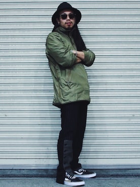 「roar（ロアー）のアイテム（帽子）」を使った、AOKIFLASH‼︎!さん（メンズ・166cm）の冬コーディネート