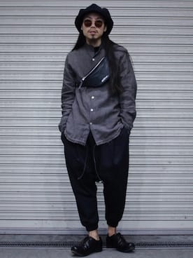 「ISAMU KATAYAMA BACKLASH（イサムカタヤマバックラッシュ）のアイテム（バッグ）」を使った、AOKIFLASH‼︎!さん（メンズ・166cm）の冬コーディネート