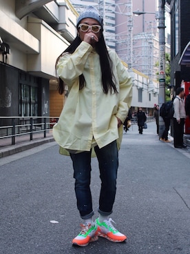 「ROYAL FLASH（ロイヤルフラッシュ）のアイテム（ニットキャップ/ビーニー）」を使った、AOKIFLASH‼︎!さん（メンズ・166cm）の春コーディネート