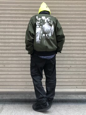 「ROYAL FLASH（ロイヤルフラッシュ）のアイテム（ニットキャップ/ビーニー）」を使った、AOKIFLASH‼︎!さん（メンズ・166cm）の春コーディネート