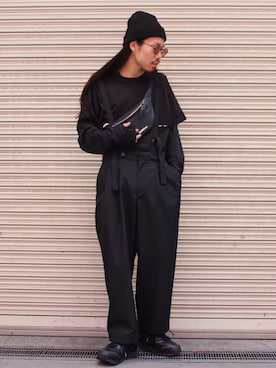 「ISAMU KATAYAMA BACKLASH（イサムカタヤマバックラッシュ）のアイテム（バッグ）」を使った、AOKIFLASH‼︎!さん（メンズ・166cm）の春コーディネート