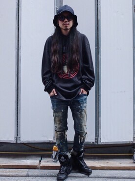 「Azuma.（アズマ）のアイテム（トップス）」を使った、AOKIFLASH‼︎!さん（メンズ・166cm）の春コーディネート