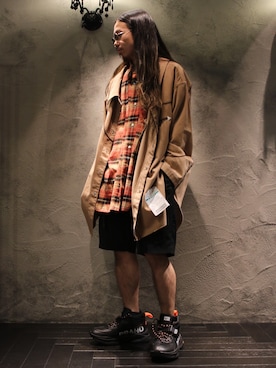 「SUPERTHANKS」｜「アイテム（スニーカー）」を使った、AOKIFLASH‼︎!さん（メンズ・165cm）の夏コーディネート