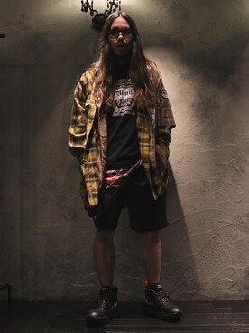 「SUPERTHANKS」｜「アイテム（スニーカー）」を使った、AOKIFLASH‼︎!さん（メンズ・165cm）の夏コーディネート