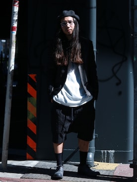 「ISAMU KATAYAMA BACKLASH（イサムカタヤマバックラッシュ）のアイテム（キャスケット）」を使った、AOKIFLASH‼︎!さん（メンズ・166cm）の春コーディネート