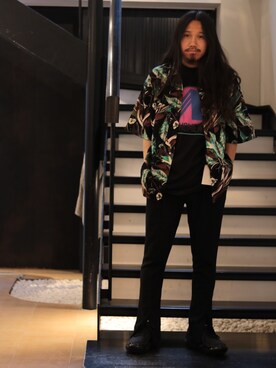 「SUPERTHANKS」｜「アイテム（スニーカー）」を使った、AOKIFLASH‼︎!さん（メンズ・166cm）の夏コーディネート