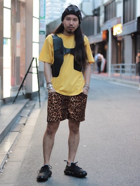 「ROYAL FLASH（ロイヤルフラッシュ）のアイテム（ニットキャップ/ビーニー）」を使った、AOKIFLASH‼︎!さん（メンズ・166cm）の夏コーディネート
