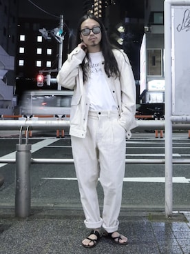 「Saturdays NYC（サタデーズ ニューヨークシティ ）のアイテム（ジャケット/アウター）」を使った、AOKIFLASH‼︎!さん（メンズ・166cm）の夏コーディネート