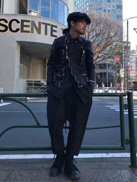 「ISAMU KATAYAMA BACKLASH（イサムカタヤマバックラッシュ）のアイテム（キャスケット）」を使った、AOKIFLASH‼︎!さん（メンズ・166cm）の冬コーディネート