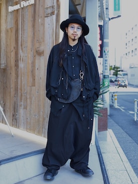 「ISAMU KATAYAMA BACKLASH（イサムカタヤマバックラッシュ）のアイテム（バッグ）」を使った、AOKIFLASH‼︎!さん（メンズ・166cm）の冬コーディネート