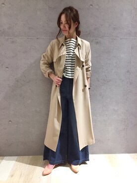 「レプシィム(LEPSIM)」｜「アイテム（トレンチコート）」を使った、risaさん（レディース・155cm）の冬コーディネート