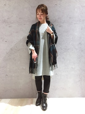 「LEPSIM（レプシィム）の【日々アイテム】ストレッチムジスリムパンツ17FW　762936（その他パンツ）」を使った、risaさん（レディース・155cm）の秋コーディネート