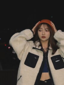 obey ruby leopard print puffer jacket