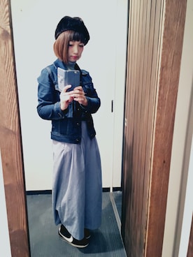 「ROPE' PICNIC（ロペピクニック）のアイテム（ハンチング/ベレー帽）」を使った、ruru＊さん（キッズ・100cm）の冬コーディネート