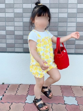 「MIKI HOUSE（ミキハウス）のアイテム（バッグ）」を使った、❁Runa❁さん（キッズ・74cm）の夏コーディネート