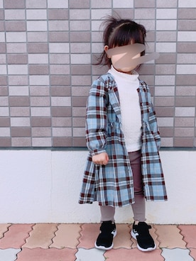 「Moujonjon（ムージョンジョン）のアイテム（ニット/セーター）」を使った、❁Runa❁さん（キッズ・90cm）の春コーディネート