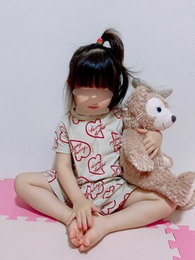 「BREEZE（ブリーズ）のアイテム（ルームウェア）」を使った、❁Runa❁さん（キッズ・90cm）の春コーディネート