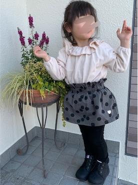 「CECIL McBEE（セシルマクビー）のアイテム」を使った、❁Runa❁さん（キッズ・90cm）の秋コーディネート