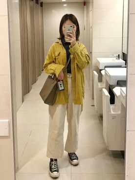 「AIN（エイン）のアイテム（パンツ）」を使った、KEROYOさん（レディース・167cm）の冬コーディネート