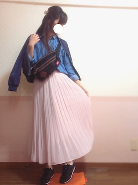 「スプリングSENSEOFPLACE」｜「アイテム（ブルゾン）」を使った、mint tea🦢🍃さん（レディース・166cm）の春コーディネート