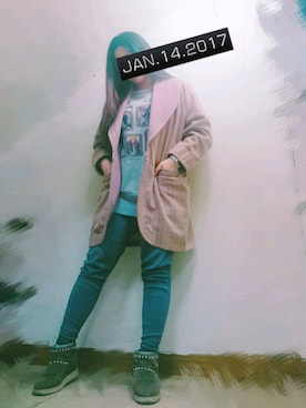 「Queen（クイーン）のアイテム」を使った、Han✨©さん（レディース・165cm）の冬コーディネート