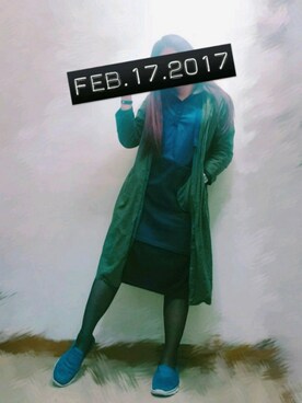 「NET（ネット）のアイテム（その他アウター）」を使った、Han✨©さん（レディース・165cm）の冬コーディネート