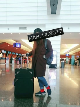 「travel」｜「アイテム（モカシン/デッキシューズ）」を使った、Han✨©さん（レディース・165cm）の春コーディネート