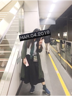 「NET（ネット）のアイテム（その他アウター）」を使った、Han✨©さん（レディース・165cm）の春コーディネート