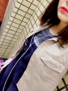 「SPIRALGIRL（スパイラルガール）のアイテム（ミリタリージャケット）」を使った、ayaka*＊さん（レディース・158cm）の秋コーディネート