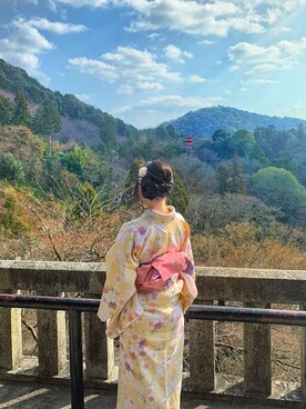 「kimono」｜「アイテム（ジャケット/アウター）」を使った、skz_156さん（レディース・154cm）の春コーディネート