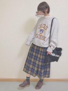 「J-AXIS（ｼﾞｪｲｱｸｼｽ）のアイテム」を使った、Nana.Wさん（レディース・163cm）の秋コーディネート