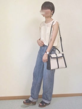 「AS KNOW AS PINKY（アズノゥアズピンキー）のアイテム（サンダル）」を使った、Nana.Wさん（レディース・163cm）の秋コーディネート