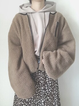 「MERLOT（メルロー）のアイテム（ブルゾン）」を使った、Nana.Wさん（レディース・163cm）の冬コーディネート