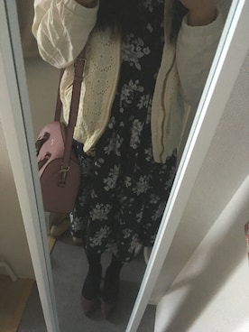 「earth music&ecology（アースミュージックアンドエコロジー）のアイテム（ワンピース、ブルー系）」を使った、ルイズさん（レディース・154cm）の春コーディネート