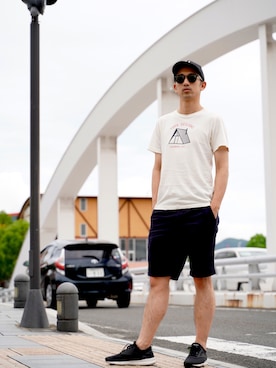 「TOPO DESIGNS（トポデザインズ）のアイテム」を使った、うぇあひろかずさん（メンズ・175cm）の夏コーディネート