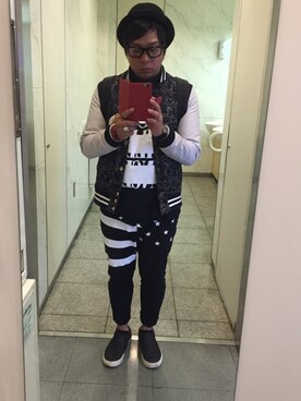 「Education from Youngmachines（エデュケーションフロムヤングマシーン）のアイテム（ジャケット/アウター）」を使った、なべさん（メンズ・160cm）の春コーディネート
