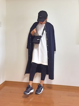「ロングジャケット」｜「アイテム（ブルゾン）」を使った、tamiさん（レディース・159cm）の春コーディネート
